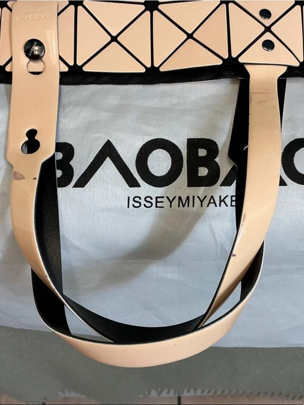 Issey Miyake Blush Pink Geometric Baobao Tote - Picture 5 of 5